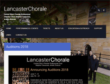 Tablet Screenshot of lancasterchorale.com